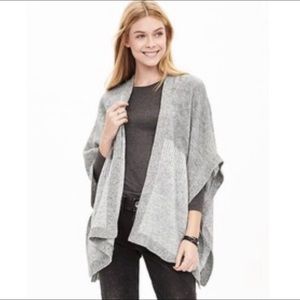 Banana Republic Gray Open Poncho